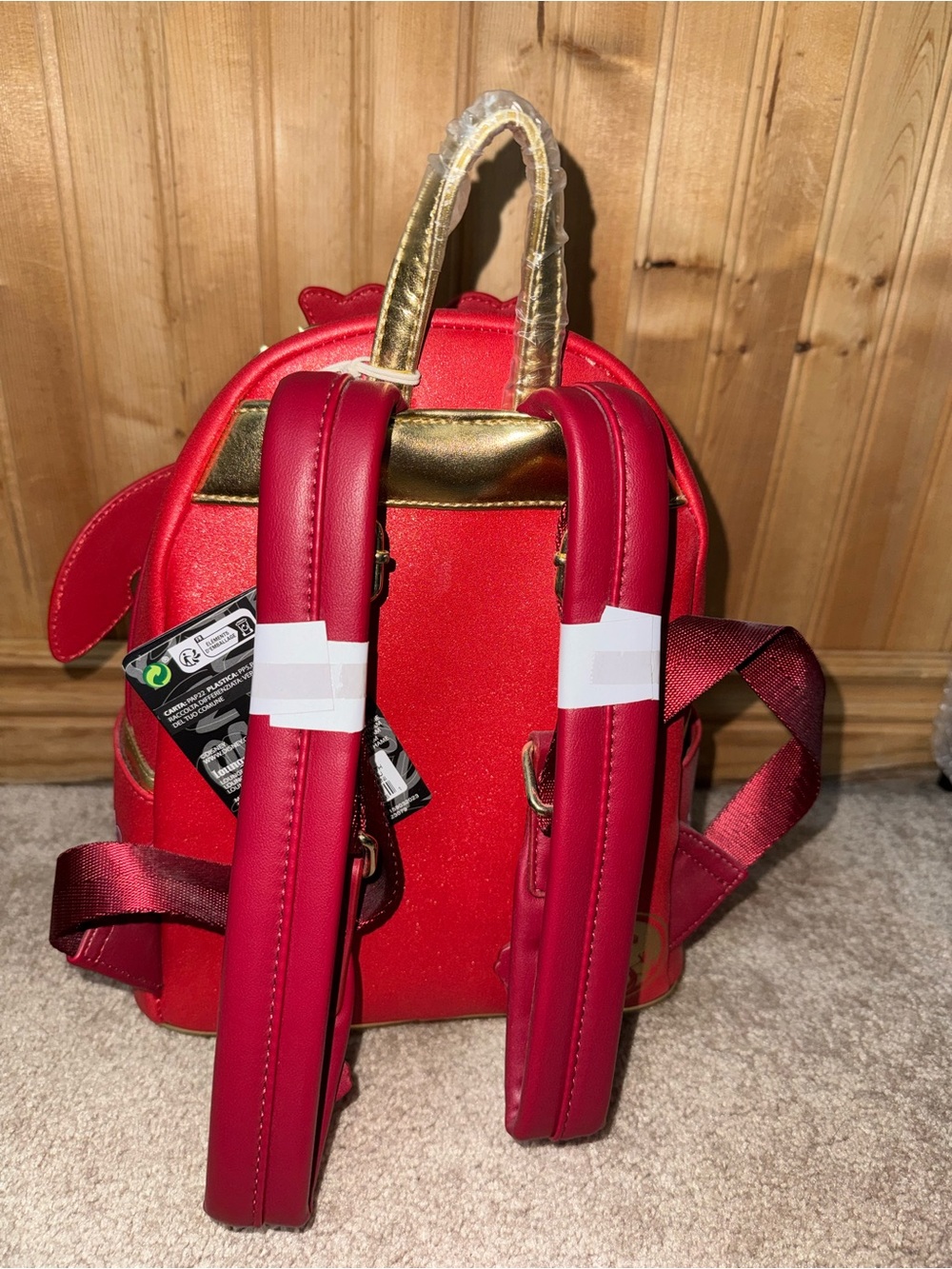 Mulan 25th Anniversary Mushu Glitter Cosplay Mini Backpack Loungefly - Picture 3 of 6